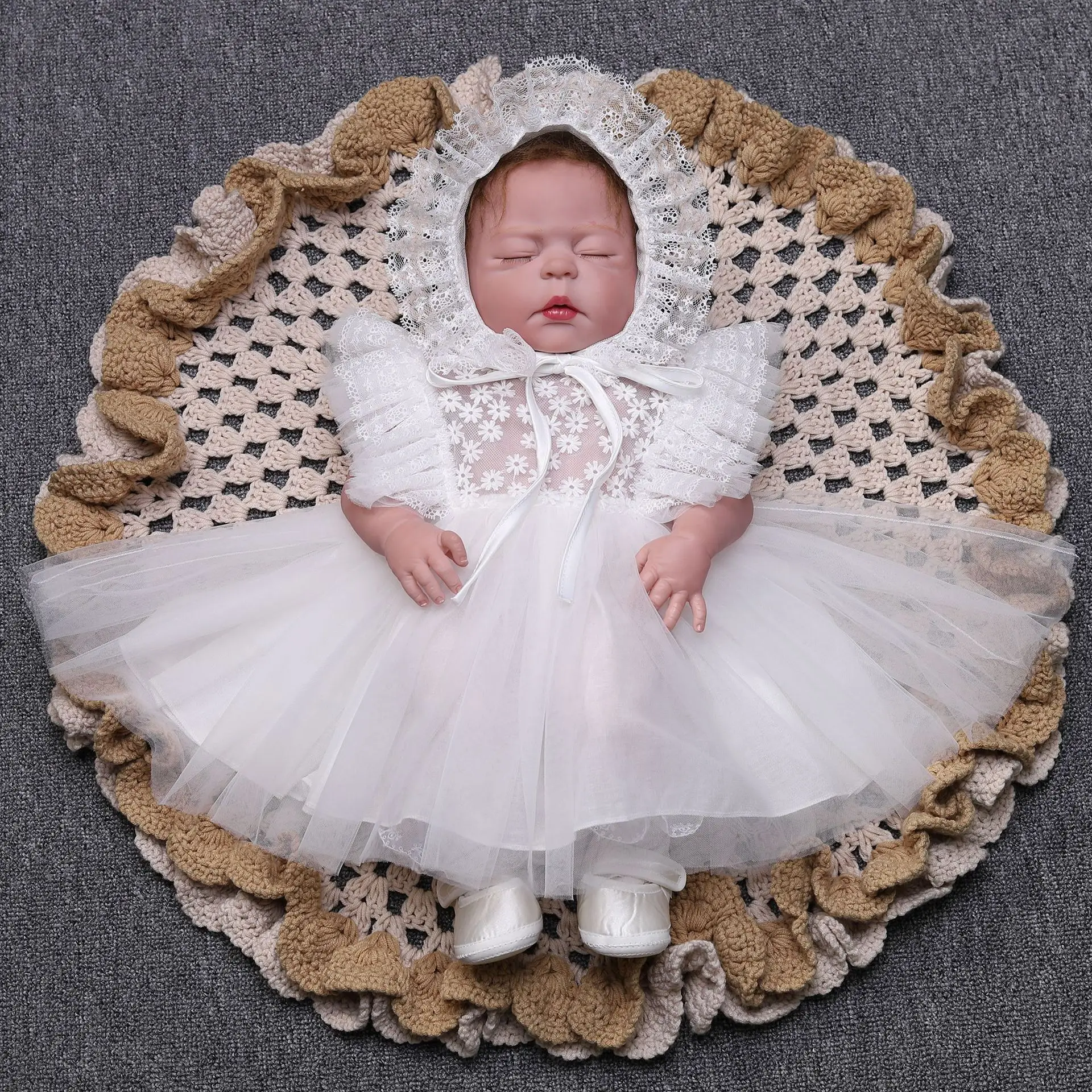 766, four seasons can wear children's one-year-old clothing baby princess dress baby full moon dress girl baby embroidered dress