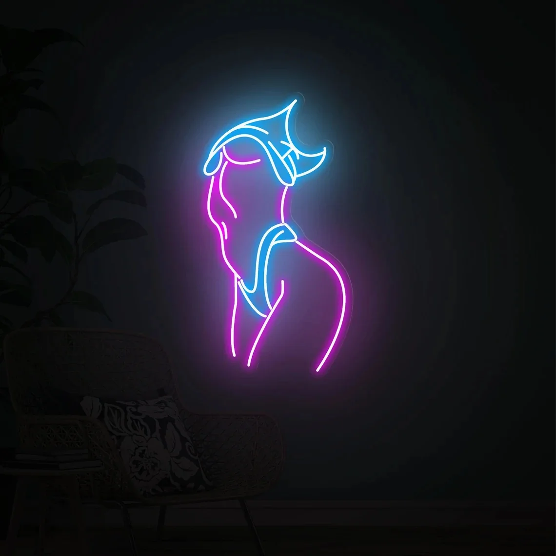 Girl Body Neon Sign Woman Body Neon Sign Woman Body Wall Art Bedroom Neon Sign