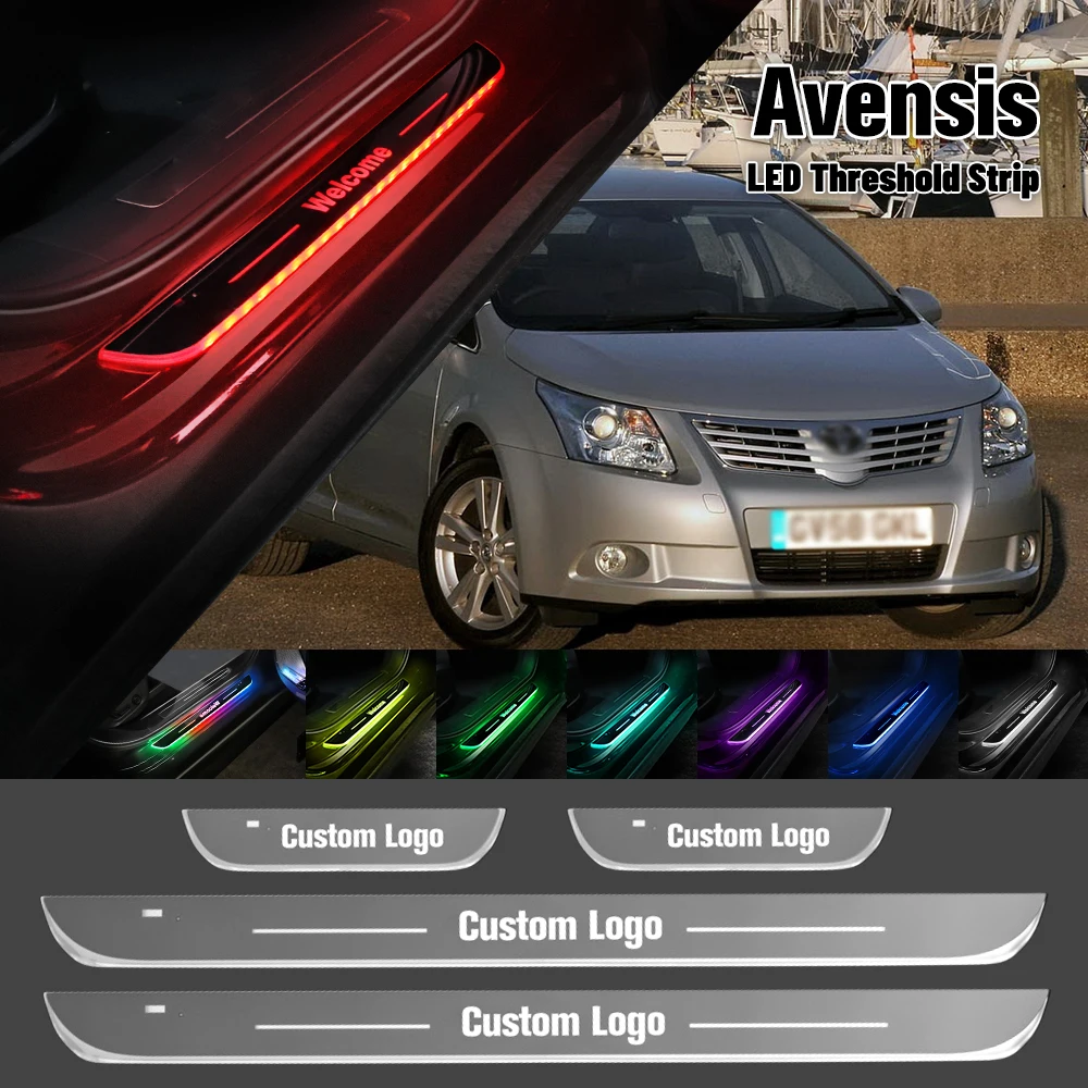 

For Toyota Avensis T22 T25 T27 1997-2023 Car Door Sill Light Customized Logo LED Welcome Threshold Pedal Lamp Accessories