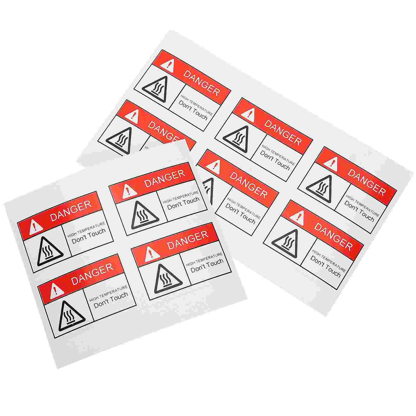 10 Pcs Watch Out for Heat Stickers Warning Do Not Touch Caution Hot Surface Sign Labels Emblems The Synthetic