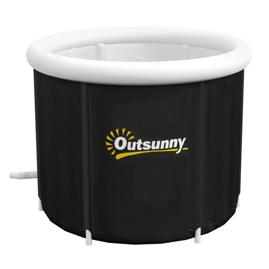 

Cold Plunge Tub Portable Ice Bath with Thermo Lid for Athletes' Rvery Black