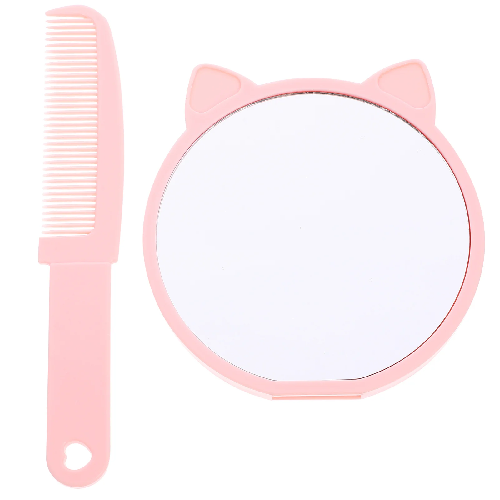 Espejo portátil, bonito espejo de mano para maquillaje de viaje, pequeño con mango de tocador