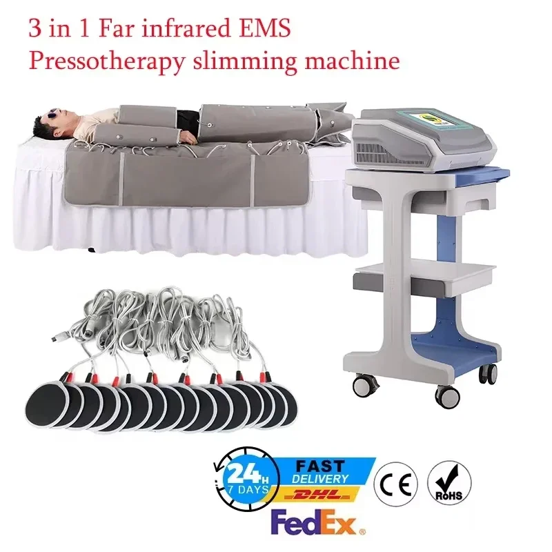 Three in One Full Body Air Pressure Lymphatic Drainage Weight Loss Pressotherapy Machine for Home Use