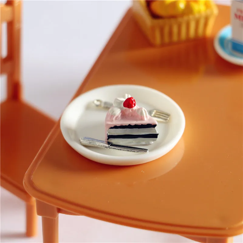 Mini Dessertcake Eettafel Setting Voor 1/6 Barbies Poppenhuisaccessoires Miniatuurartikelen 1/12bjd Blyth Pop, Cadeau