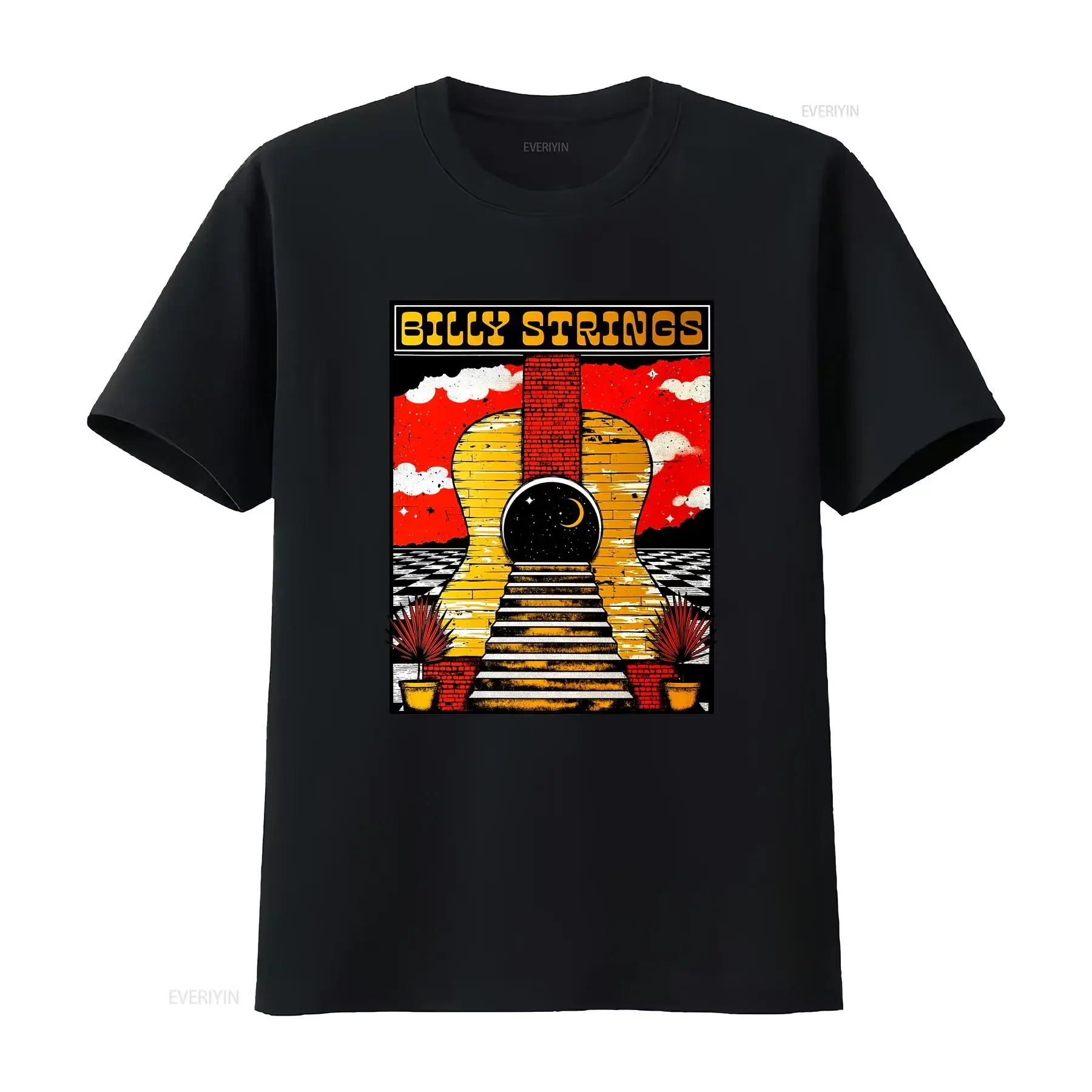 Billy Strings Tour Logo Heavy Cotton T Shirt vintage Washed graphic Top For Everyday Wear streetwear Breathable homme Casual