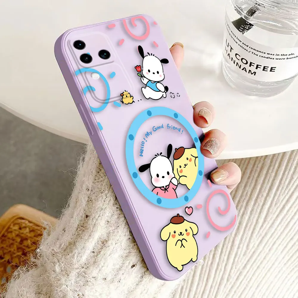 Cartoon Dog Pochacco Cover Phone Case For VIVO S1 S16 V15 V17 V20 V20ES V21 V23E V25 V27 V27E V29 V29E V30 V30E PRO PV23 5G