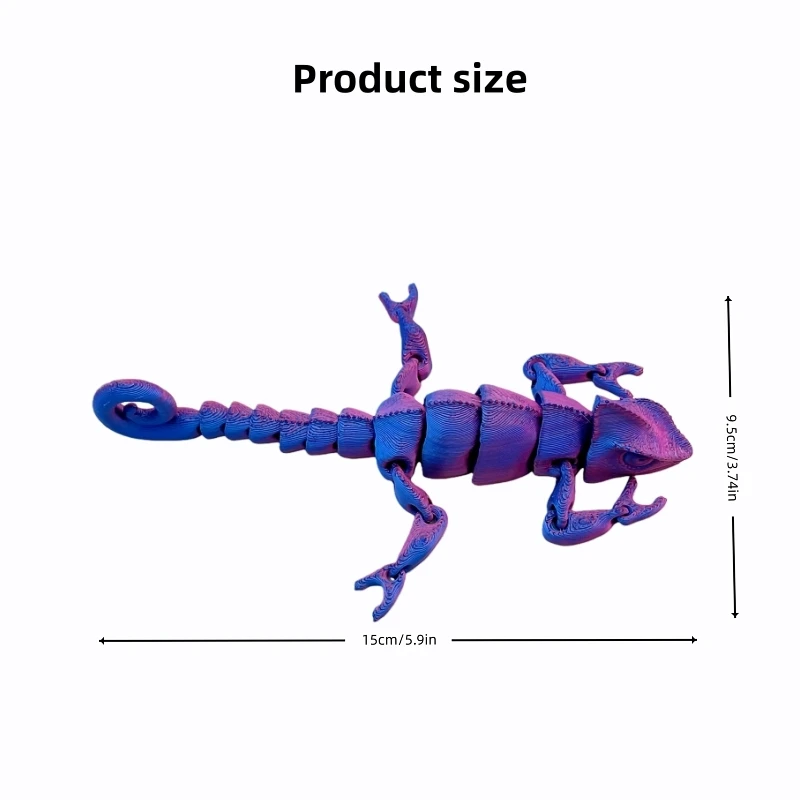 3/5pcs 3D printed chameleon toy , suitable for home, car, shop display, Christmas, Halloween, birthday gifts etc