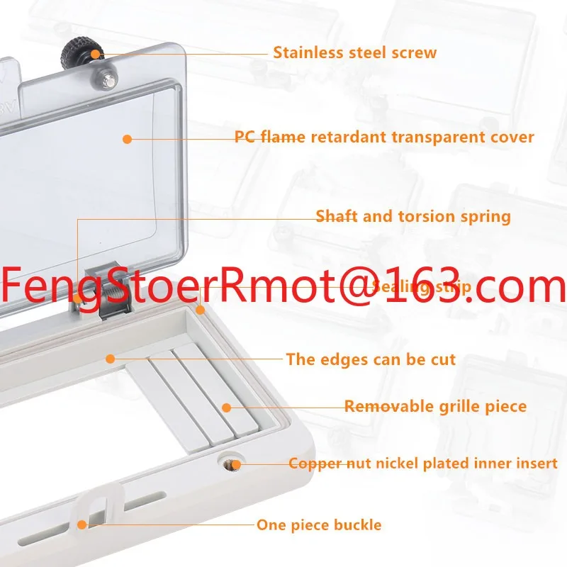 Outdoor switch protective cover IP67 electrical box circuit breaker universal waterproof, moisture-proof, dustproof window