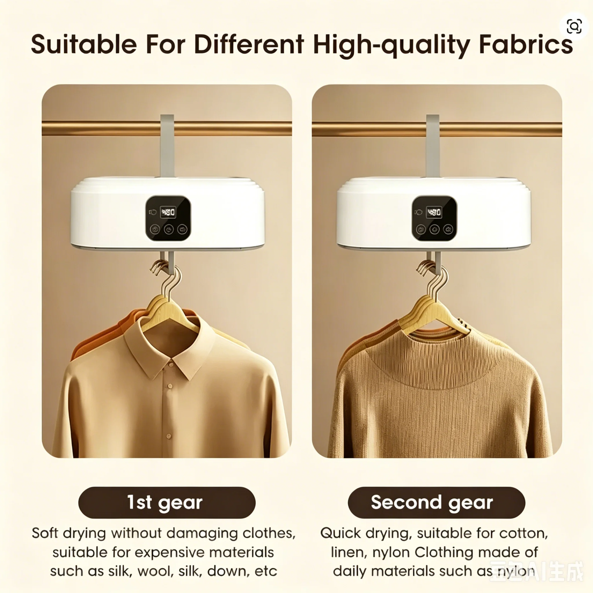 

Mini Portable Dryer Foldable Electric Dryer Intelligent Timed Fast Drying Household Cabinet with Drying Bag Compact Travel Style