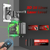 3D 16 Lines Laser Level Green Line Self-leveling 360 Horizontal & Vertical Green Beam Laser Level Tiling Floor Laser Tools