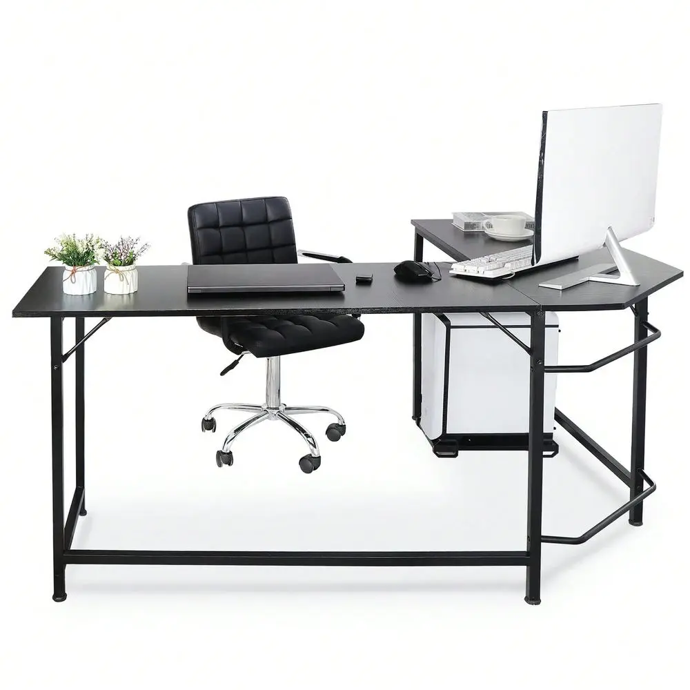 

LShaped Gaming Desk Corner Computer Desk PC Laptop Study Table Workstation