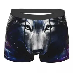 Space Galaxy Wolf Planet Dark Underpants Homme Panties Male Underwear Print Couple Sexy Set Calecon