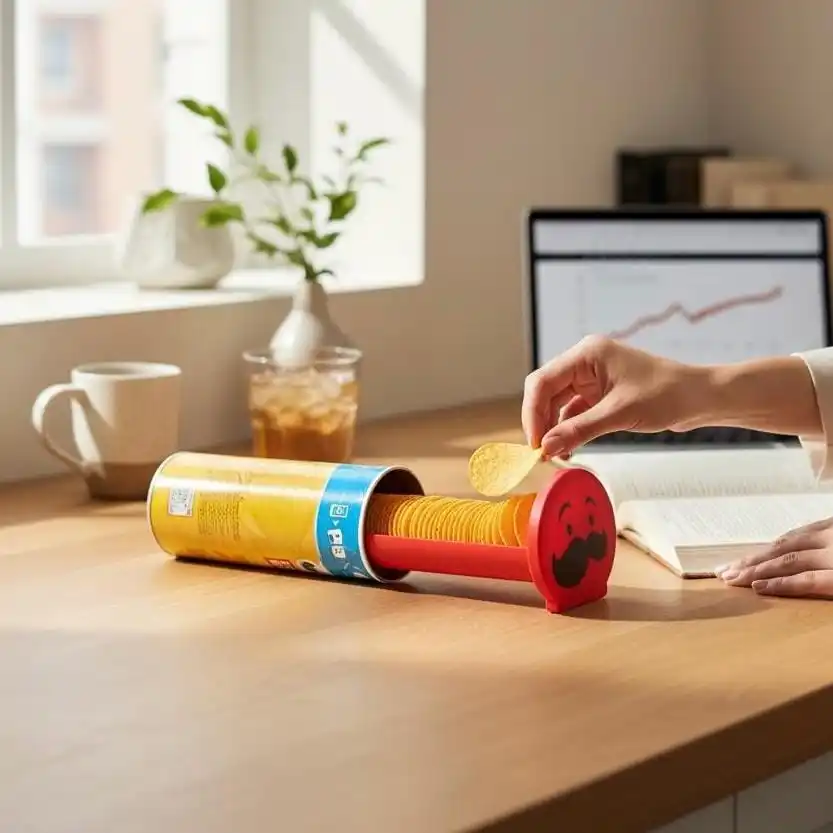 2026 NUEVO impreso en 3D para bandeja de eliminación de pringles, bandeja creativa para llevar patatas fritas para el día de Navidad