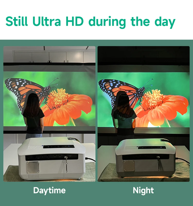 Factory OEM A12+ FUll HD 14300 Lumens Highest Brightness Projector 4K Home Meeting Room Outdoor Super Bright LED Mini Projector