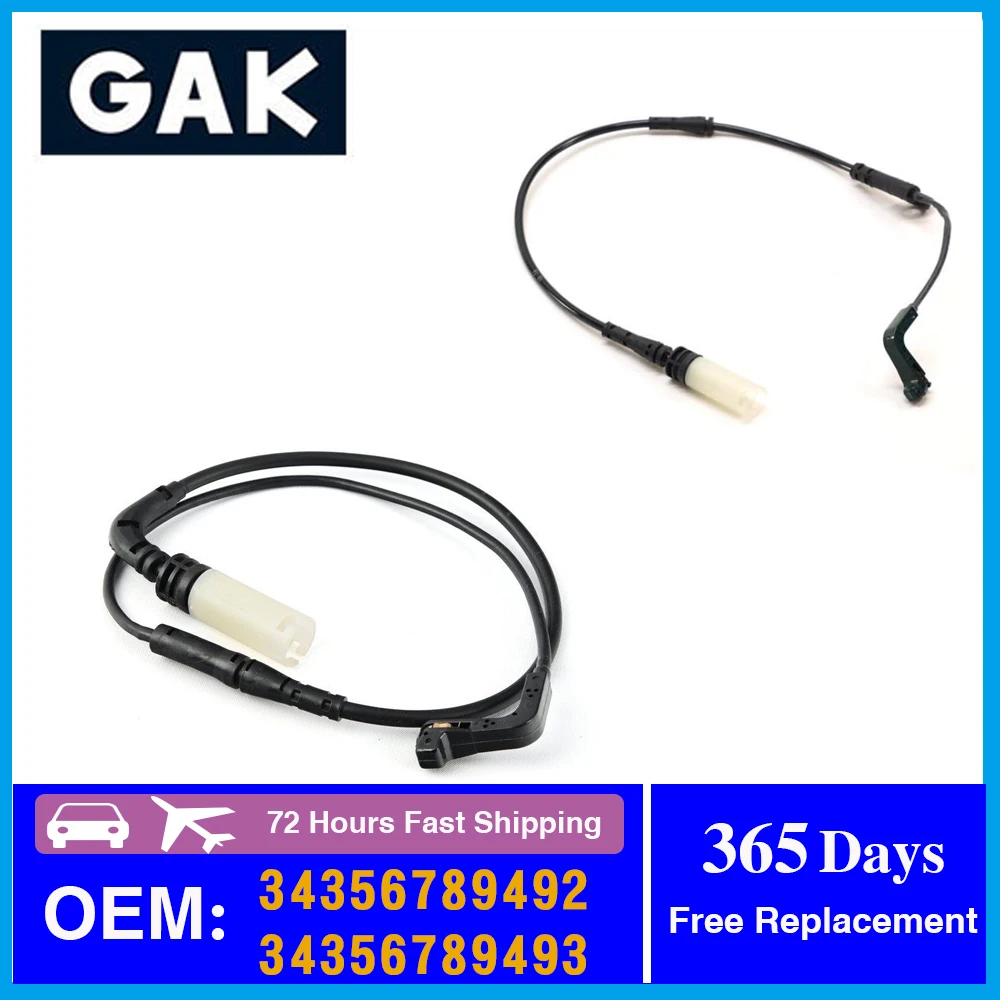 

GAK Brand New Front Rear Disc Brake Pad Wear Sensor For BMW 5 series E60 2004-2010 34356789492 34356776422