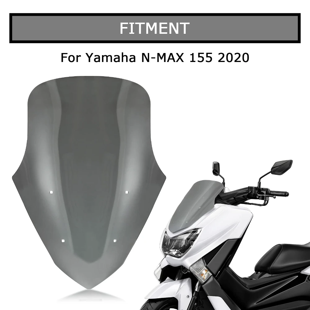 Motorcycle Windshield Windscreen Wind Deflector Shroud Black For Yamaha N‑MAX 150 155 2016‑2022 Accessories