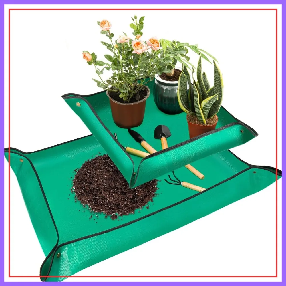

2PCS Repotting Mat, Waterproof Plant Transplanting Mat, Professional Gardening Supplies