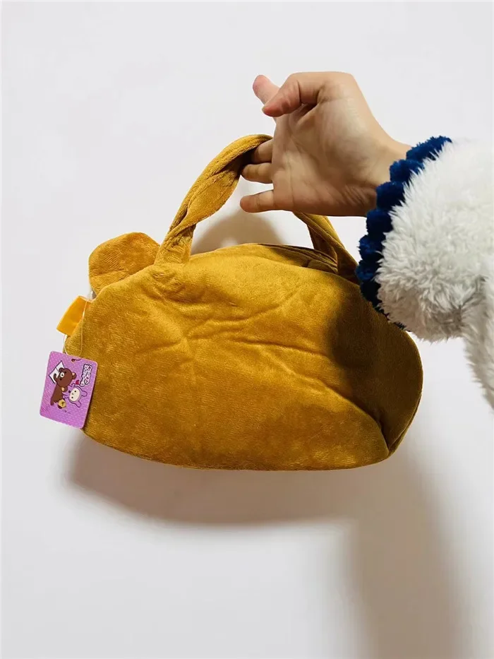 Cute Rilakkuma Plush Hand Bags Handbags for Women Girls Anime Kawaii Small Toto Bag Bear Head Top Handle Bag