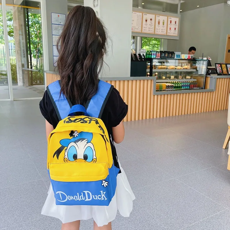 Disney-mochila de gran capacidad para niños y niñas, morral escolar con dibujos animados de Mickey, tendencia de moda, novedad