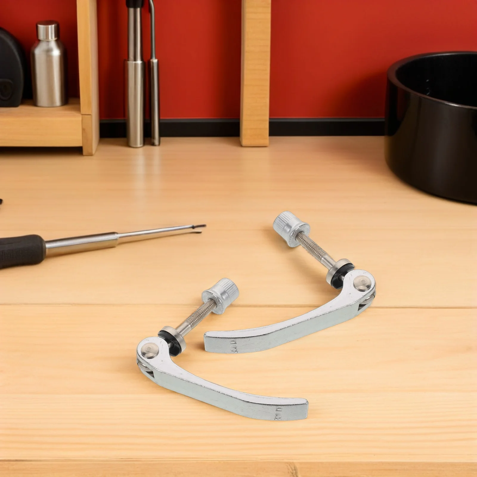 2Pcs Aluminum Alloy Bike Quick Release Skewers Seatpost Clamp Silver Durable Bicycle Accessories Road Mountain Biking