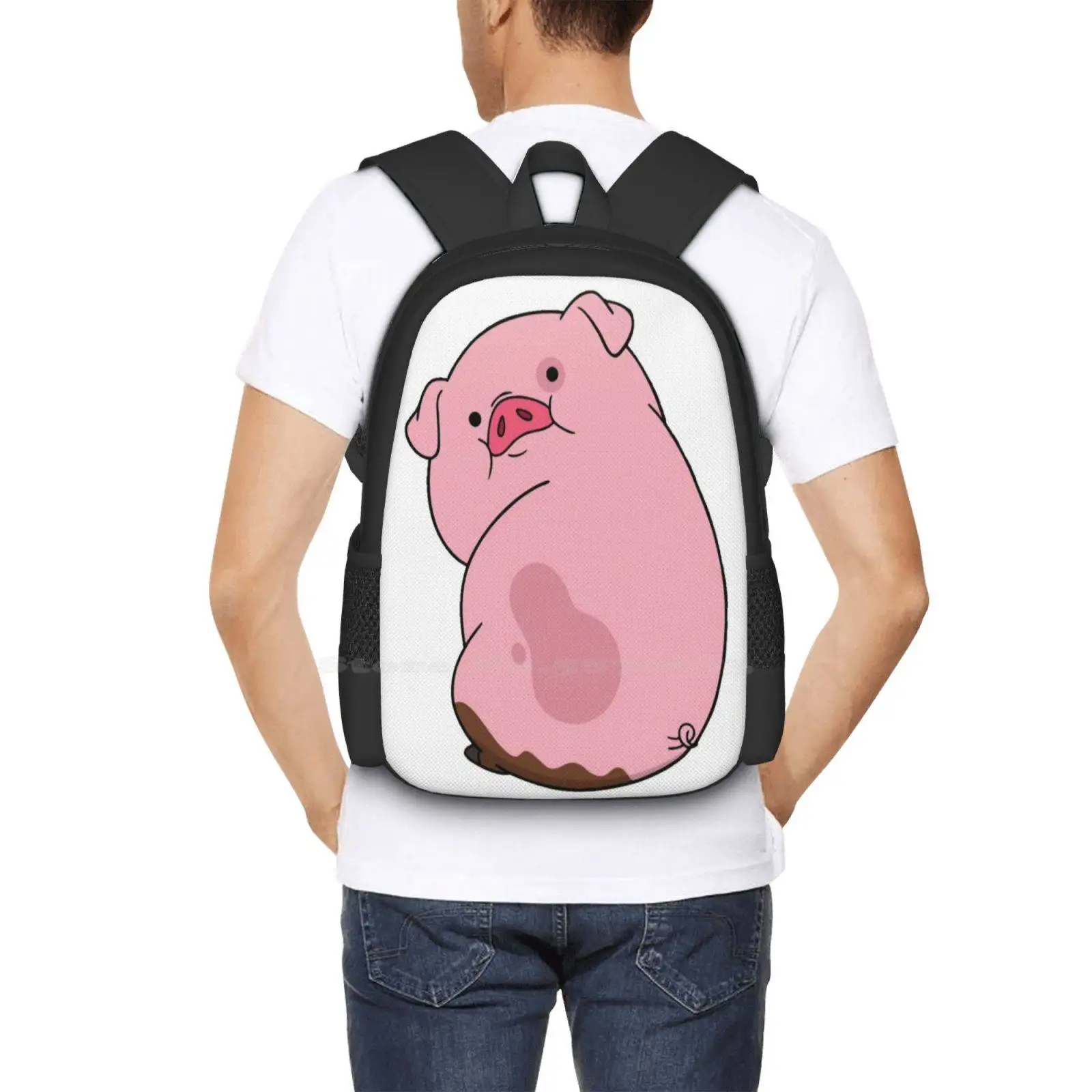 Waddles School Bags Travel Laptop Backpack Waddles Pig