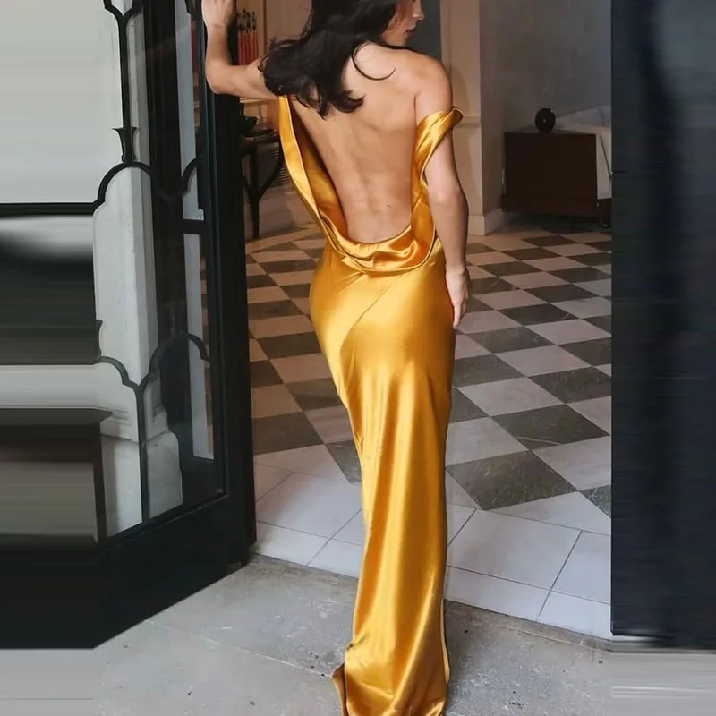 مثير قطع التدريجي عارية الذراعين Bodycon فستان طويل المرأة عادية غير المتكافئة الساتان مساء فستان موضة بلا أكمام حمالة فساتين ماكسي