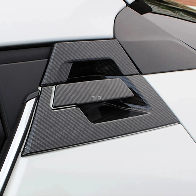 For Toyota C-HR C HR CHR 2016 2017 2018 ABS Carbon Fiber Fog Light Lamp Handle Side Wing Rear View Cover tailight cover