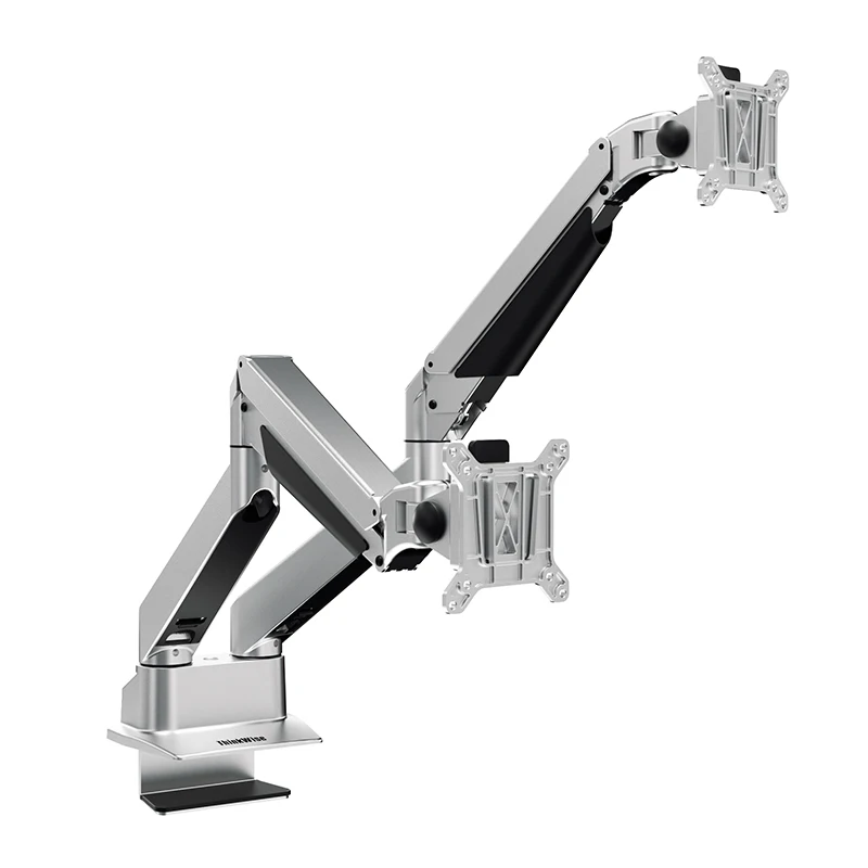 Hot Sale Adjustable Aluminum Alloy Articulating Dual Gas dual arm for monitor stand