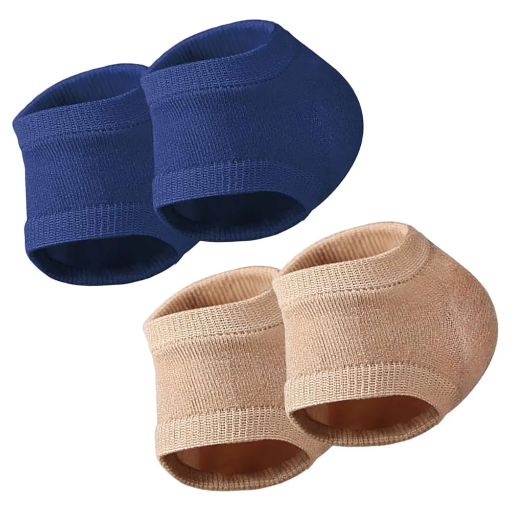 

2pcs Cracked Heel Socks Moisturizing Gel Material Reusable Elastic Heel Covers For Men Women Kids Toeless Foot Care Socks