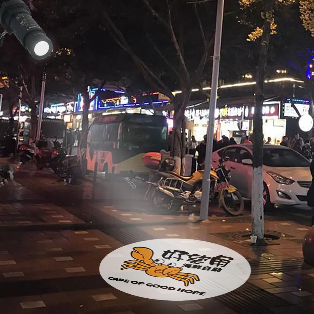 37mm/1.46" Custom RGB Logo Card + Static 20W LED  Gobo Projector AD Lights For Cafe Shop Sign Bars Show HD Zoom Advertising Lamp