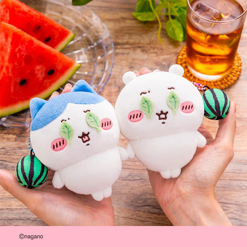 

Подлинная серия Chiikawa Watermelon Smashing, милый плюшевый брелок Hachiware, оригинальные товары с героями мультфильмов Usagi, подарочные игрушки для девочек