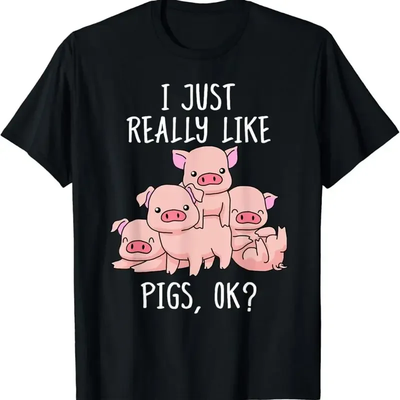Love Pig T-Shirt Damen Schweine Herren Süße Schweine