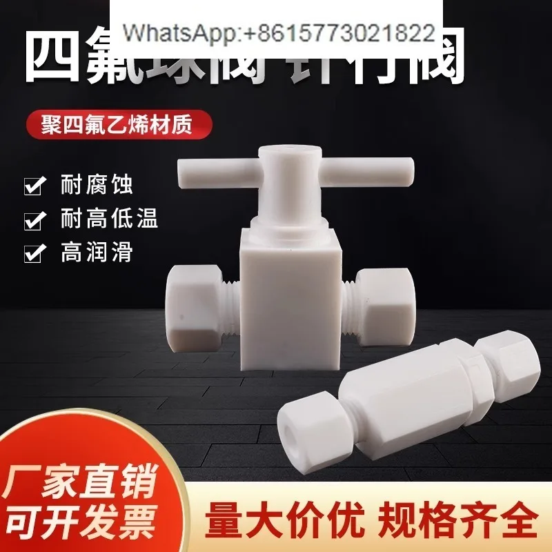 Ball valve P-TFE needle valve globe valve thread acid resistant