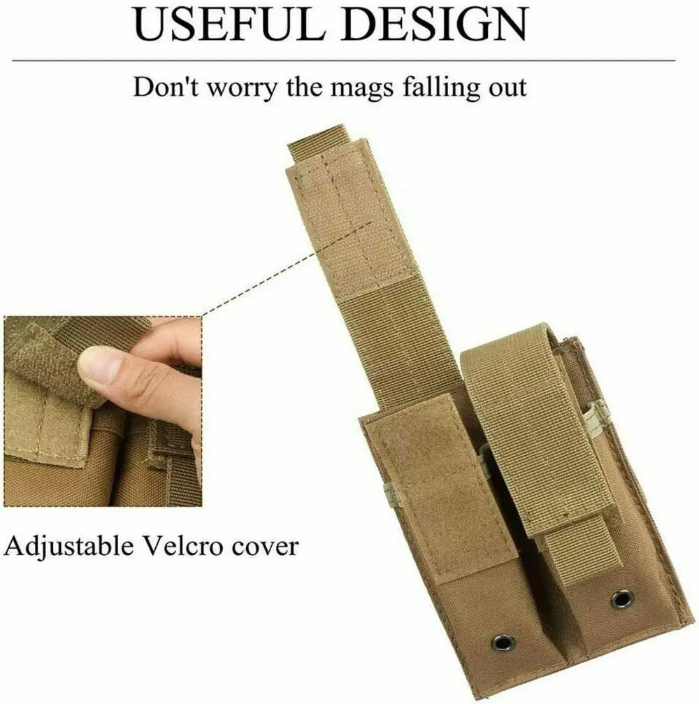 Военный подсумок для журналов с двойным пистолетом Molle, тактический держатель для инструментов EDC