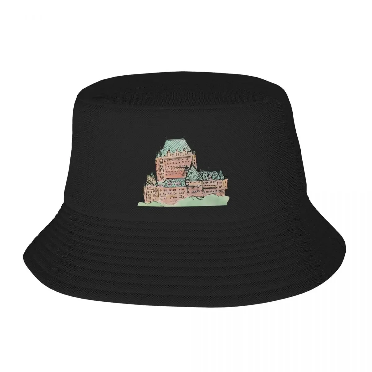 Le Chateau Frontenac Quebec City (watercolour) Bucket Hat |-F-| Sunhat Sports Cap Baseball For Men Women's