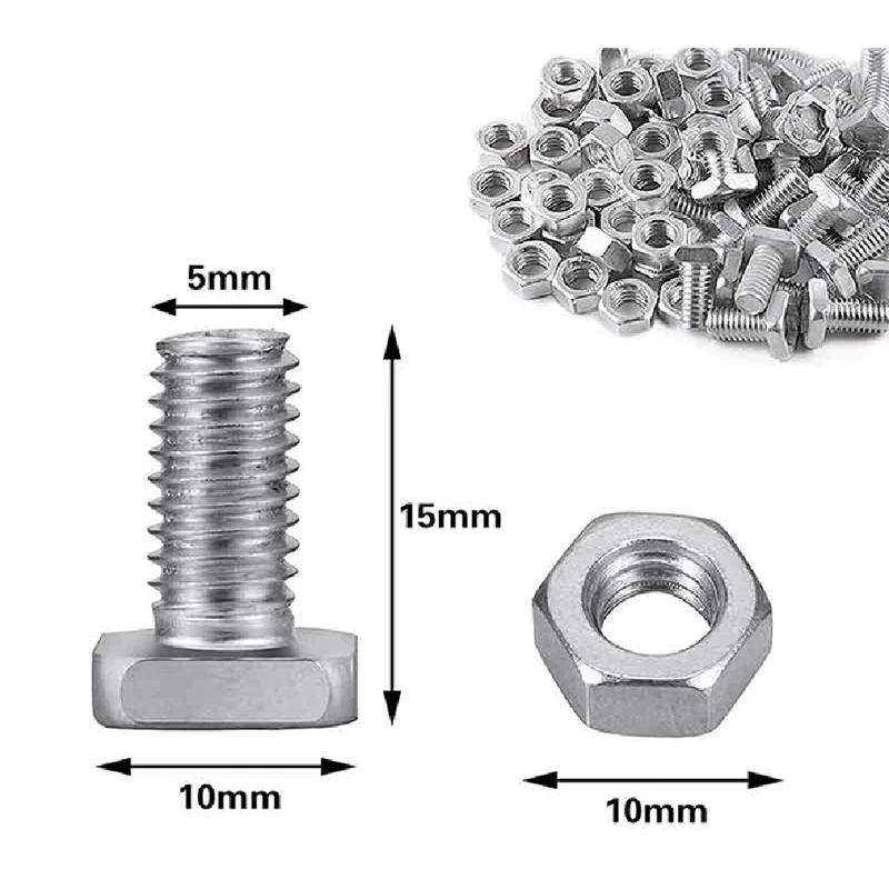 ABGR-50 комплектов гаек и болтов для теплиц, алюминиевые гайки с укороченной головкой, болты для ремонта стеклянных зданий, водонепроницаемые универсальные