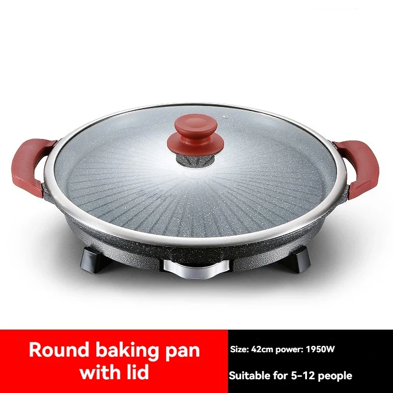 الأجهزة المنزلية لوحة الشواء الكهربائية الشواء عموم شابو وعاء النار الشواء وعاء واحد لوحة كهربائية المنزلية المستديرة