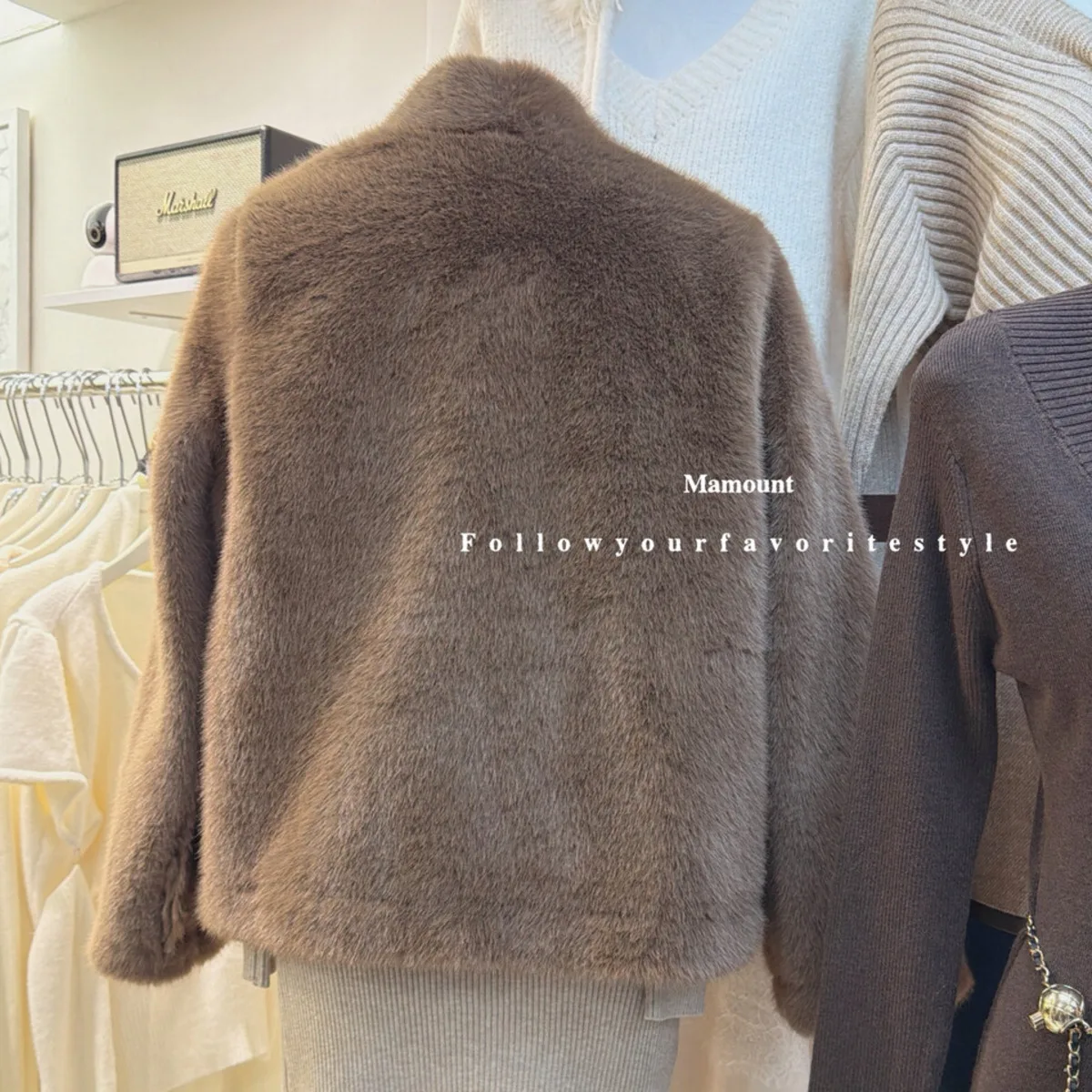 معطف BJTZ من الفرو الصناعي للنساء مصمم دافئ وبسيط وأنيق مميز مريح عالي الجودة فاخر لخريف وشتاء 2025 #3