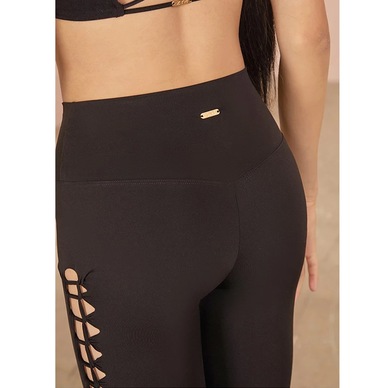 ZYM filles pantalons de danse latine noir tissage évider Leggings enfants Cha Cha vêtements de danse Latin pratique porter collants DNV25628