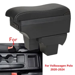 For Volkswagen Polo Armrest For VW Polo Car Armrest box 2019 2020 2021 2022 2023 2024 Storage Box Car Accessories leather