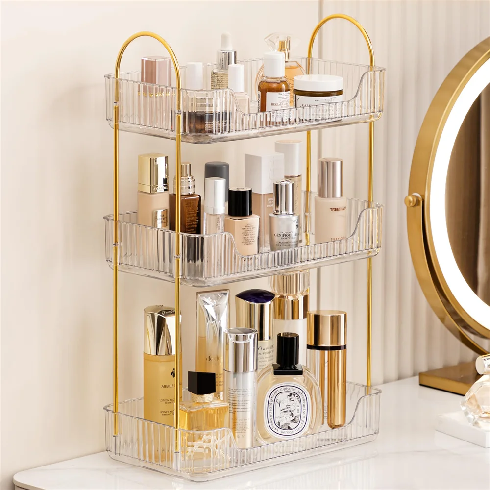 Cosmetic Storage Rack Bathroom Countertop Organizer Makeup Organizer Countertop Perfume Tray Skincare Storage Cosmetic Organizer