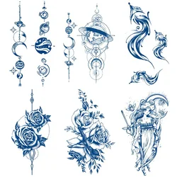 Semi-permanent Planet Fox Flower Juice Herbal Gradient Tattoo Sticker Lasting 15 Days Simulation Water Transfer Printing Sticker