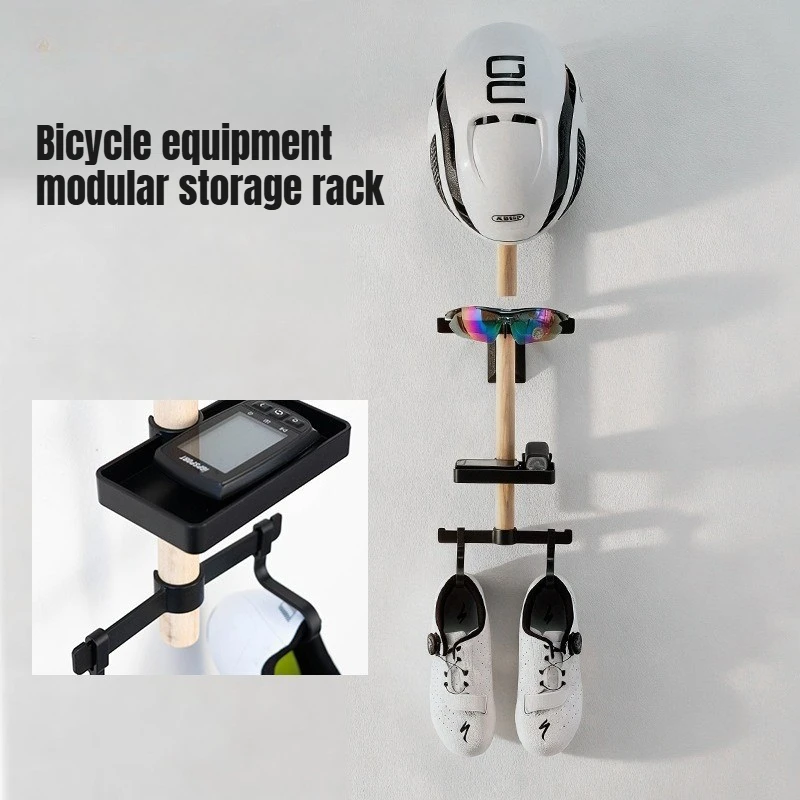 AliExpress NONE Bicycle Equipment Storage Wooden Hanging Rack for Helmet, Glasses, Watch and Calendar Without Drilling for Display Purpose