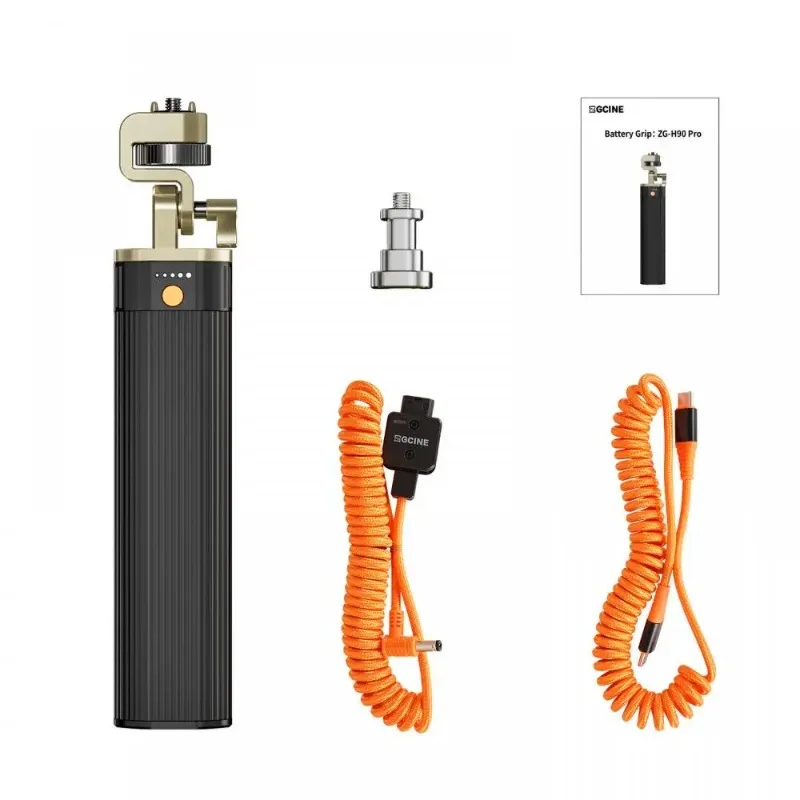 ZGCINE H90Pro Power Supply Handle D-TAP/PD Input D-TAP/USB-C Output 14.8V 6000mAh 88.8Wh for Photography Light LED Video Lights view 6