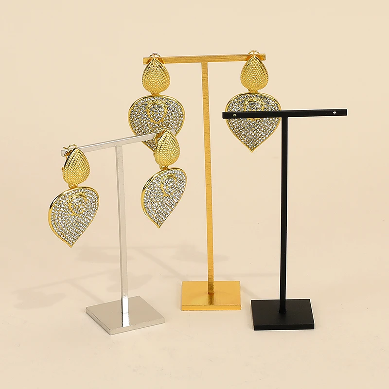 

Новая мода черный, золотой, серебряный цвет, держатель для сережек, дисплей для ушей, металлическая полка, мини-органайзер для ювелирных изделий Luxulry