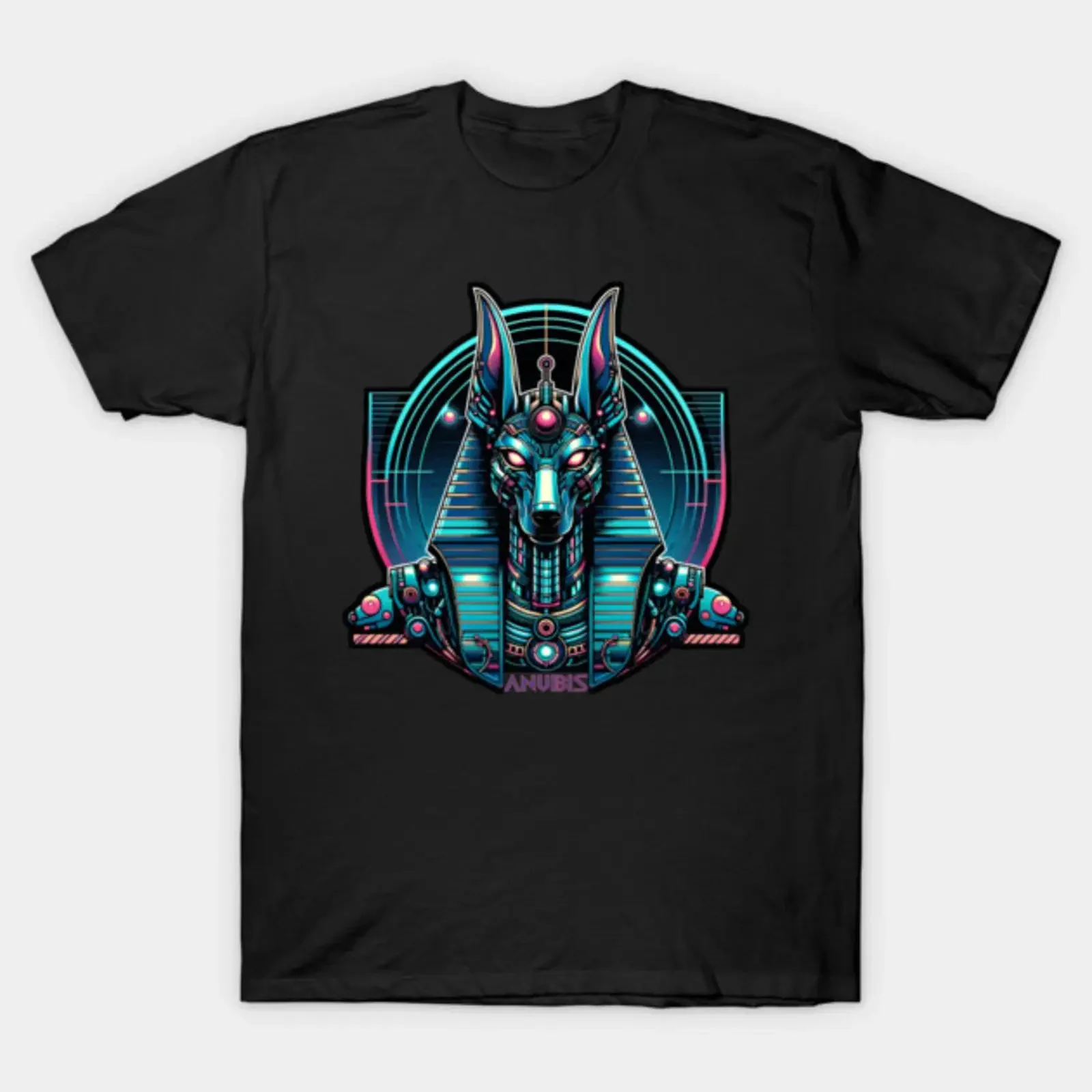Anubis T Shirt vintage Washed Casual Top For Everyday Wear streetwear Comfortable Unisex Stretched fashion homme graphic