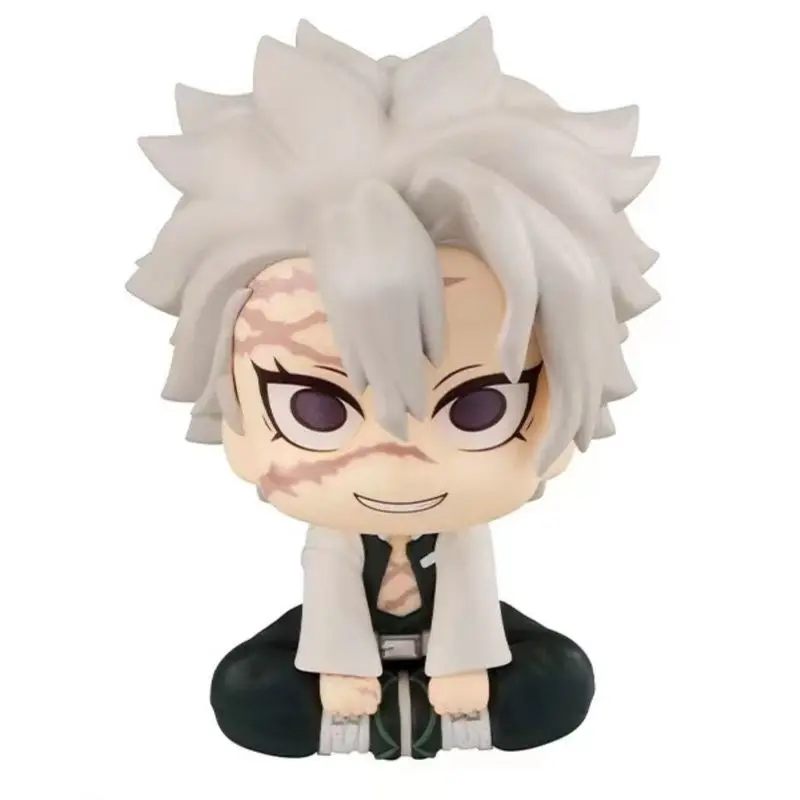 Demon Slayer Anime Q Ver. Conjunto de bonecos de ação - Mitsuri Kanroji Shinazugawa Sanemi Brinquedo colecionável modelo Kawaii Pvc presentes de Natal