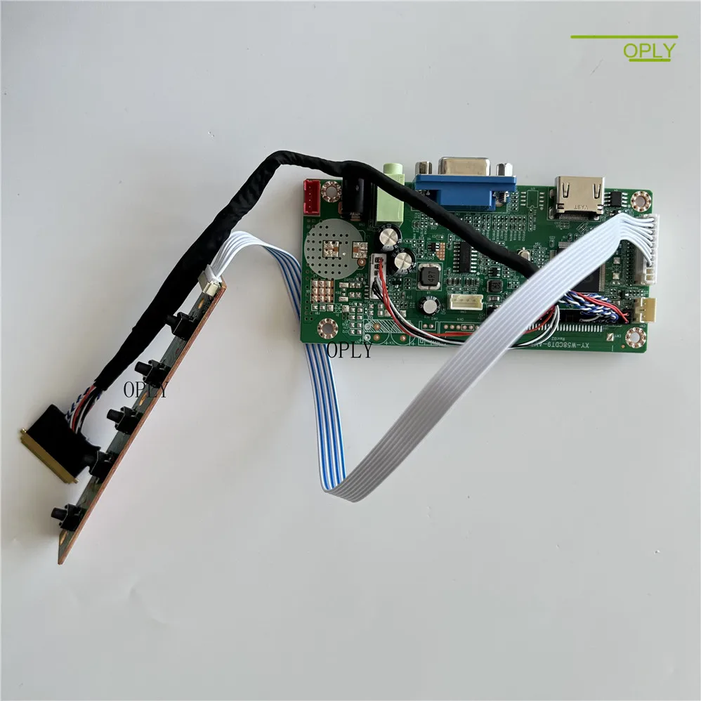 

Плата драйвера контроллера 58C, HDMI-совместимый VGA-монитор, сделай сам, для HB140WX1-400/500/503/600 HB140WX1, 14 дюймов, светодиодная панель 1366X768