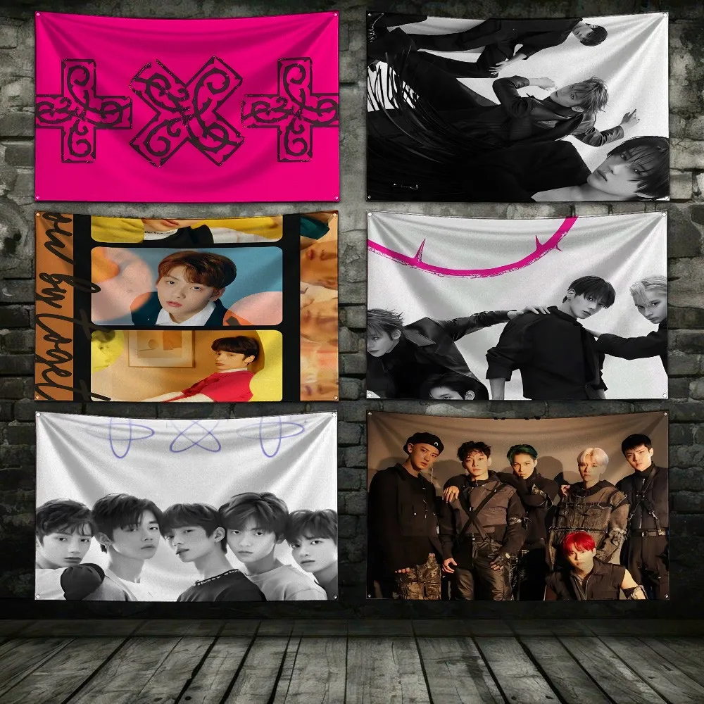 K-pop group E-EXO Flag 3X5 Ft Personalized Flags Design Your Image Funny Tapestry Poster Dorm Room, Living Room, Bedroom
