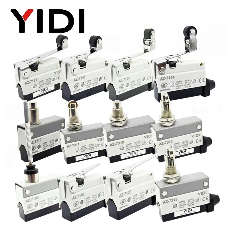 10A 250VAC AZ-7312 AZ-7311 AZ-7121 AZ-7310 TZ-7141 Wodoodporny mikroprzełącznik wyłącznik krańcowy podróży prosta dźwignia rolkowa 90 stopni
